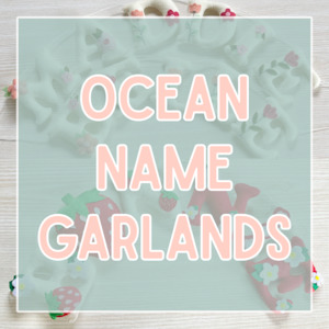 Ocean themed name garland