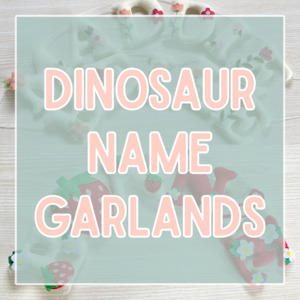 Dinosaur name garland