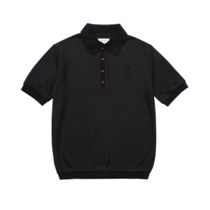 Knit Polo Shirt - Black