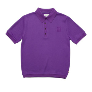 Knit Polo Shirt - Purple