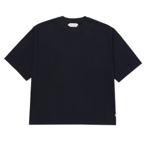 Footwear: Crest Logo Box Tee - Black