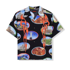 7 Wonder Camp Shirt - Black