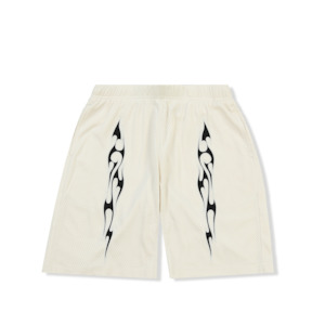 Flame Mesh Shorts - Off White