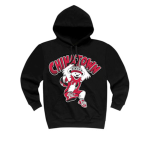 Windy City Dunking Bear Hoodie - Black