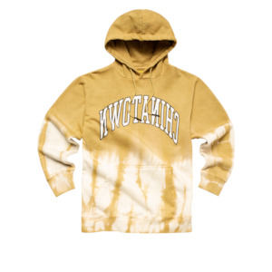 Reverse Arc Tie-Dye Hoodie - Tan