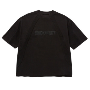 Footwear: S/S Panel Terry Jumper - Black