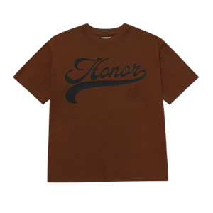 Holiday Script Tee - Brown