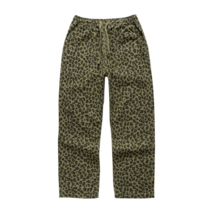 Leopard Chef Pant - Green