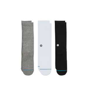 Footwear: Icon Crew Sock 3 Pack - Multi