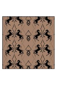 Clothing: HORSE PRINT SILK SCARF