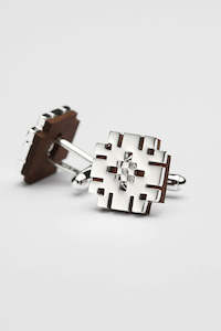 Cufflinks Wood/silver Sil/wood O/s