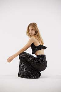 Clothing: SEQUIN BRALETTE BLACK