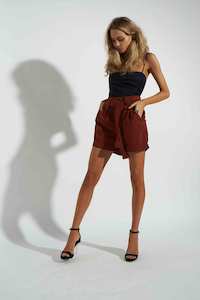 Clothing: BOX PLEAT SHORTS