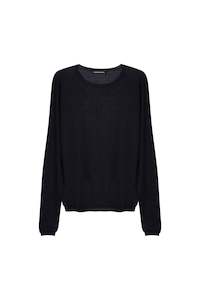 Clothing: FINE STAPLE CREW IN CASHMERE BLACK