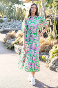 Charlo - Darina Maxi Dress (Pink Green)