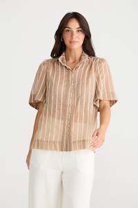 Brave + True - Penelope Top (Latte Stripe)