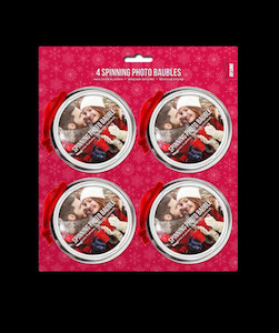 SHOT2GO Spinning Flat Photo Baubles-4PK Vision Photos