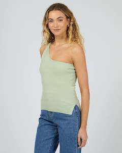 Dustin One Shoulder Top / Sage | Silent Theory