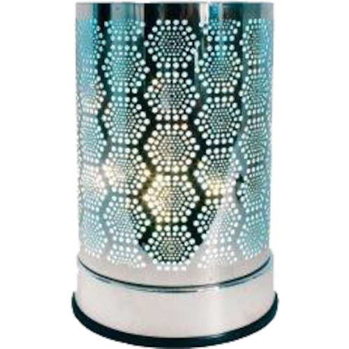 Silver all that Glitters Blue Touch Lamp