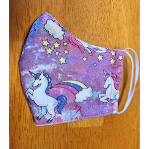 Kids Face Masks - Pink Unicorn Glitter