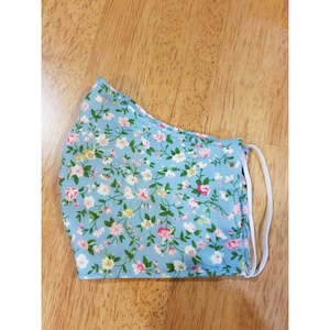 Face Masks - 100% Cotton - Light Blue Floral