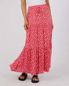 Clothing: Dolly Maxi Skirt / Red | All About Eve