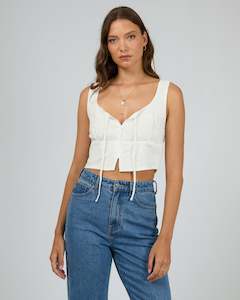 Sutton Broderie Top Vintage / White | All About Eve