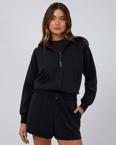 Clothing: Luxe Active Zip Through | Black