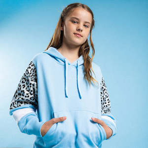 Riley Contrast Hoodie / Blue | Eve Girl | Youth