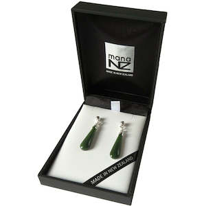 New Zealand greenstone drop earrings