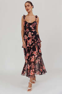 Clothing: Mystic Blooms Maxi Dress | Navy Floral