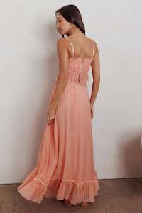 Peach Petal Maxi Skirt