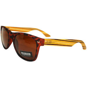 Wooden Sunnies - Tortoise Shell w/ Striped Arms | Moana Rd