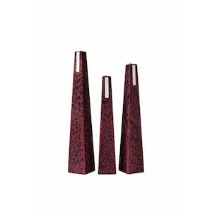 Granite Icicle Candle Dark Red - Red Currant