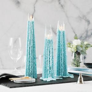 Granite Icicle Candle / Ocean Sage