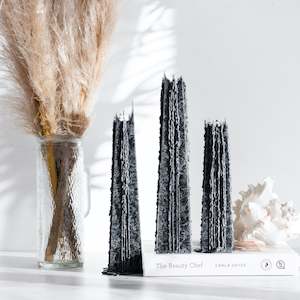 Granite Icicle Candle - Black Sandalwood