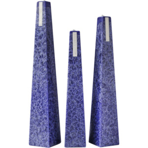 Granite Icicle Candle Dark Blue - Night Bloom