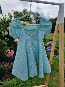 Marigold Dress |  Mint w/ sm white flowers