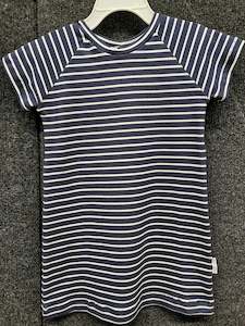 Clothing: Millie T-Shirt Dress | Navy & White Stripe