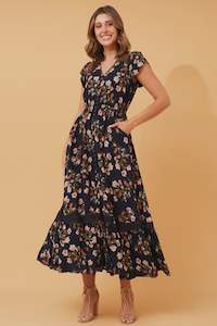 Clothing: Nightfall Florals Dress | Navy Floral