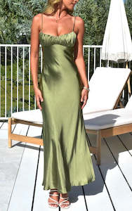 Clothing: Elegance Envy Dress | Olive Green