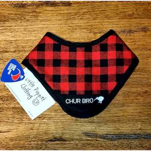 Bush Shirt Dribble Bib | Red -Chur Bro