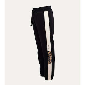 Huxley Leopard Panel Pants - Black | Eve Girl | Youth