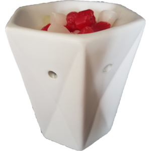 White Geometric Oil Burner