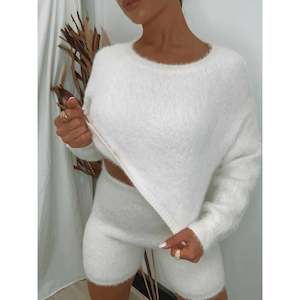 In the Bag Knit Shorts - White