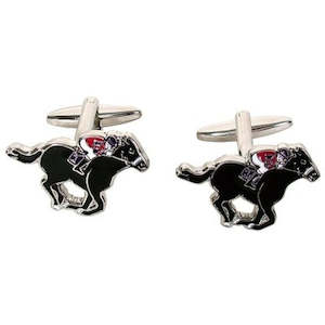 Clothing: Cufflink - Horse & Jockey