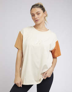 Carter Blocked Tee - Natural | All About Eve