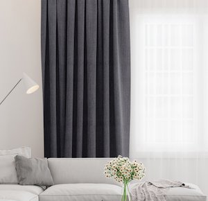 Breakaway Charcoal Curtains