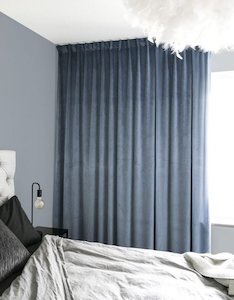 Ljuva Blue Velvet Curtains