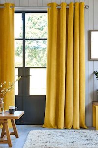 Nordic Mustard Velvet Curtains